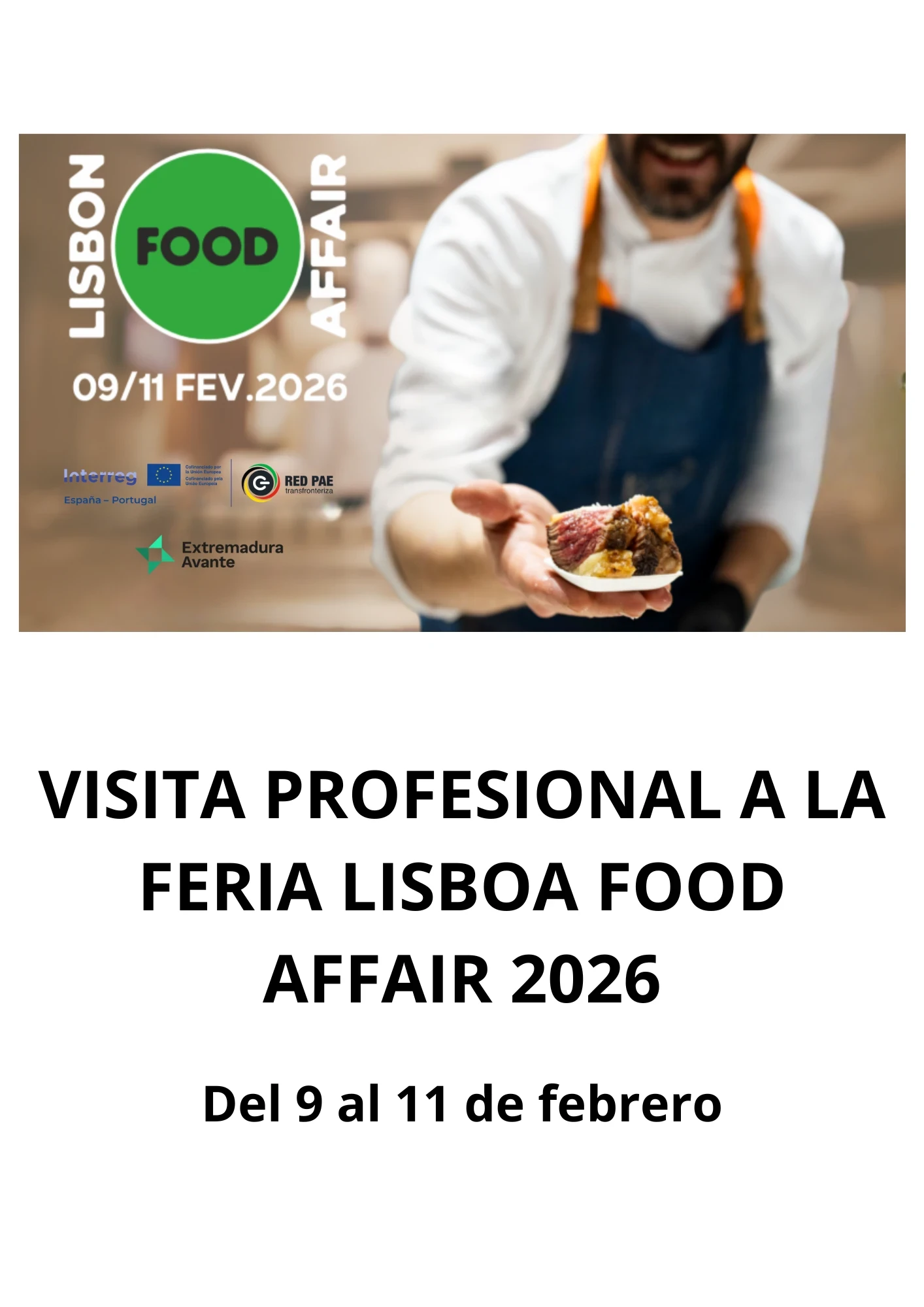 Visita profesional a la Feria LISBON FOOD AFFAIR 2026